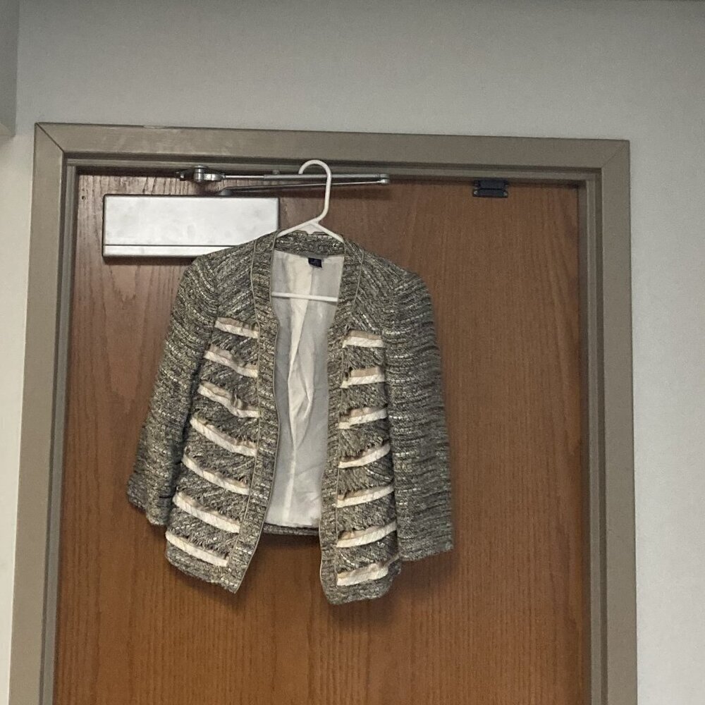 White House Black Market tweed blazer sz 2